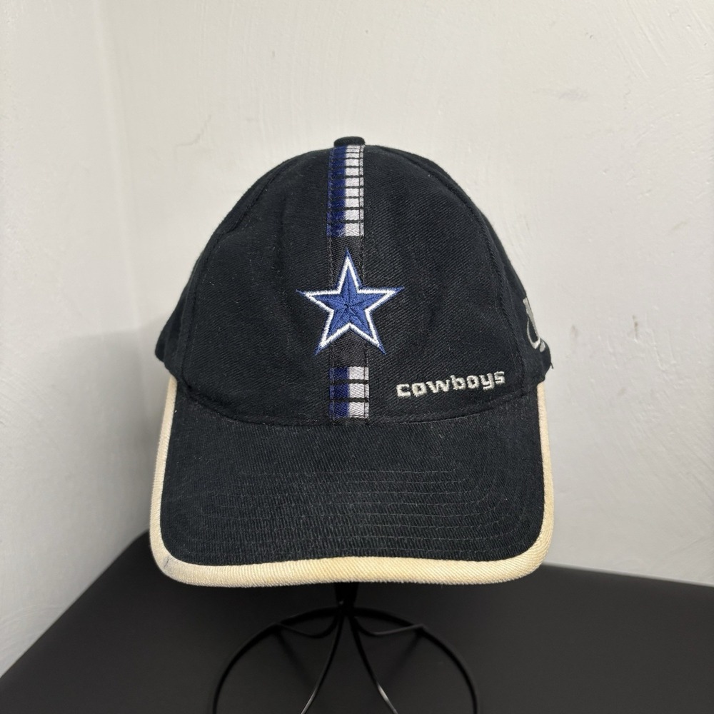 Dallas Cowboys Vintage Pro Line‎ Adjustable Strapback Hat Cap Black NFL Football